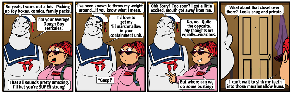 Love is a big marshmallow kiss